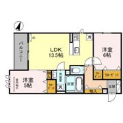 高倉山フラッツの間取り画像