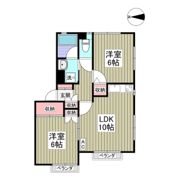 グリーンヒルズ成田Aの間取り画像