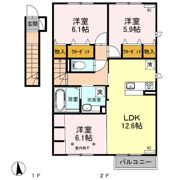 クレインⅡの間取り画像