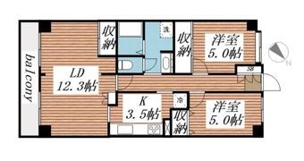 エクセル津田沼810号室の間取り画像