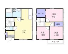 柳山津興貸家2の間取り画像