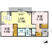 プレステージア厚南北Ⅰの間取り画像