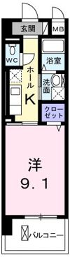 プラシード 栄の間取り画像