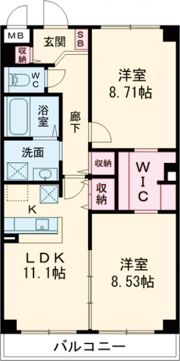 アムール二の宮の間取り画像