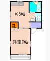 ハリガエハイツの間取り画像