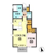 シェリール蔵前Bの間取り画像