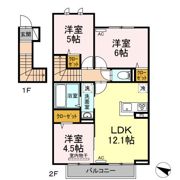 クレドール東塚の間取り画像