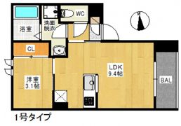 REGALEST SUNS 宇品（RE 宇品御幸 8）の間取り画像