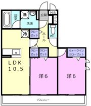 クレストブルーの間取り画像
