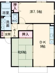 サンフローラ木原Bの間取り画像