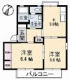ビックイーストⅡ A棟の間取り画像