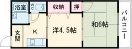 メゾン南粟津の間取り画像