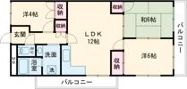シャトー東加古川の間取り画像