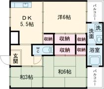 サンライズ高砂 1号棟の間取り画像