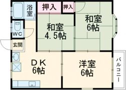 サニーヴィレッジB棟の間取り画像