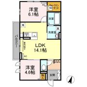 アサヒパレス久保田 B棟の間取り画像