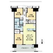 リビンコートプライム奉還町の間取り画像