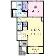 モーニングサン Ⅵの間取り画像