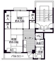 ビレッジハウス大河原1号棟の間取り画像