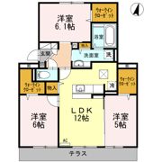 Ott's南片江 A棟の間取り画像