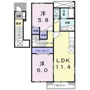 クレメントガーデンハウス B棟の間取り画像