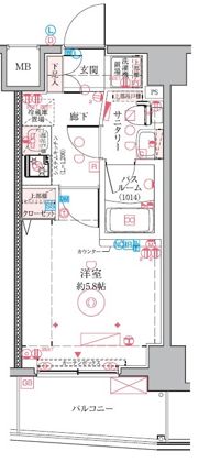 クレヴィスタ四ツ木の間取り画像