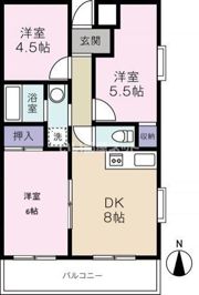 掛川マンションの間取り画像