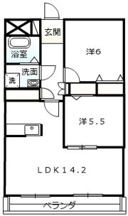 ルネスグラードⅠの間取り画像