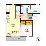 アプリコット Bの間取り画像