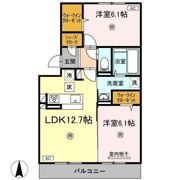 サニーフラット西市 A棟の間取り画像