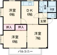 アドヴェル中川 Bの間取り画像