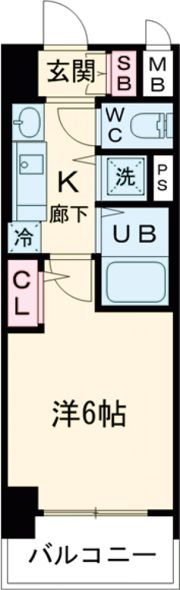 プレサンス三宮ルミネスの間取り画像