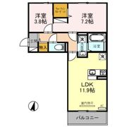 エスポワ鹿草の間取り画像