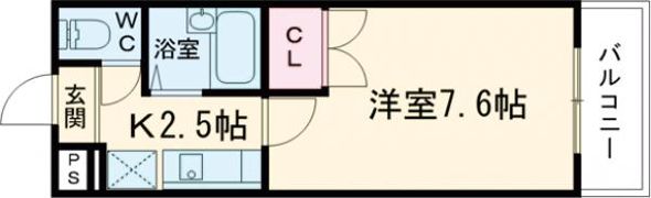 ピーチハイム福井Ⅱの間取り画像