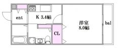 メゾンヴェルテの間取り画像