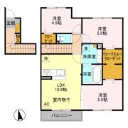 ティエード マロン Aの間取り画像