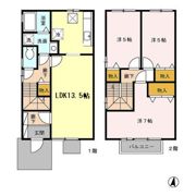 Belle ville 長良（ﾍﾞﾙｳﾞｨﾙﾅｶﾞﾗ） Dの間取り画像