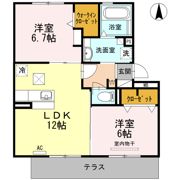 エスポワールⅢの間取り画像