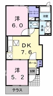 ルークス 勇峰Aの間取り画像