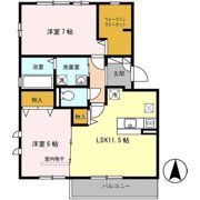 Garden館下 Westの間取り画像