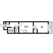 ヒルズ辨天の間取り画像