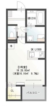 Lien広中新開の間取り画像