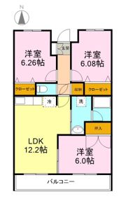 ベルローズの間取り画像