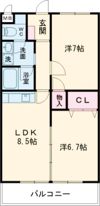 ハミング白木の間取り画像