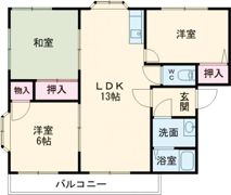 ハーミテージの間取り画像