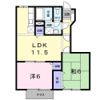 アメニティハイツ Dの間取り画像