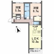 ガルテンMASAKI A棟の間取り画像