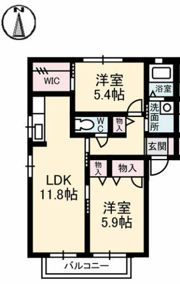 シャルマンA棟の間取り画像