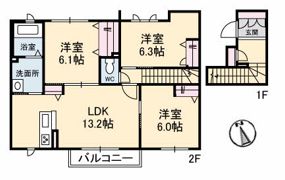 シャーメゾンガーデンズU B棟の間取り画像