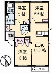 メゾンドソレイユ 3番館の間取り画像